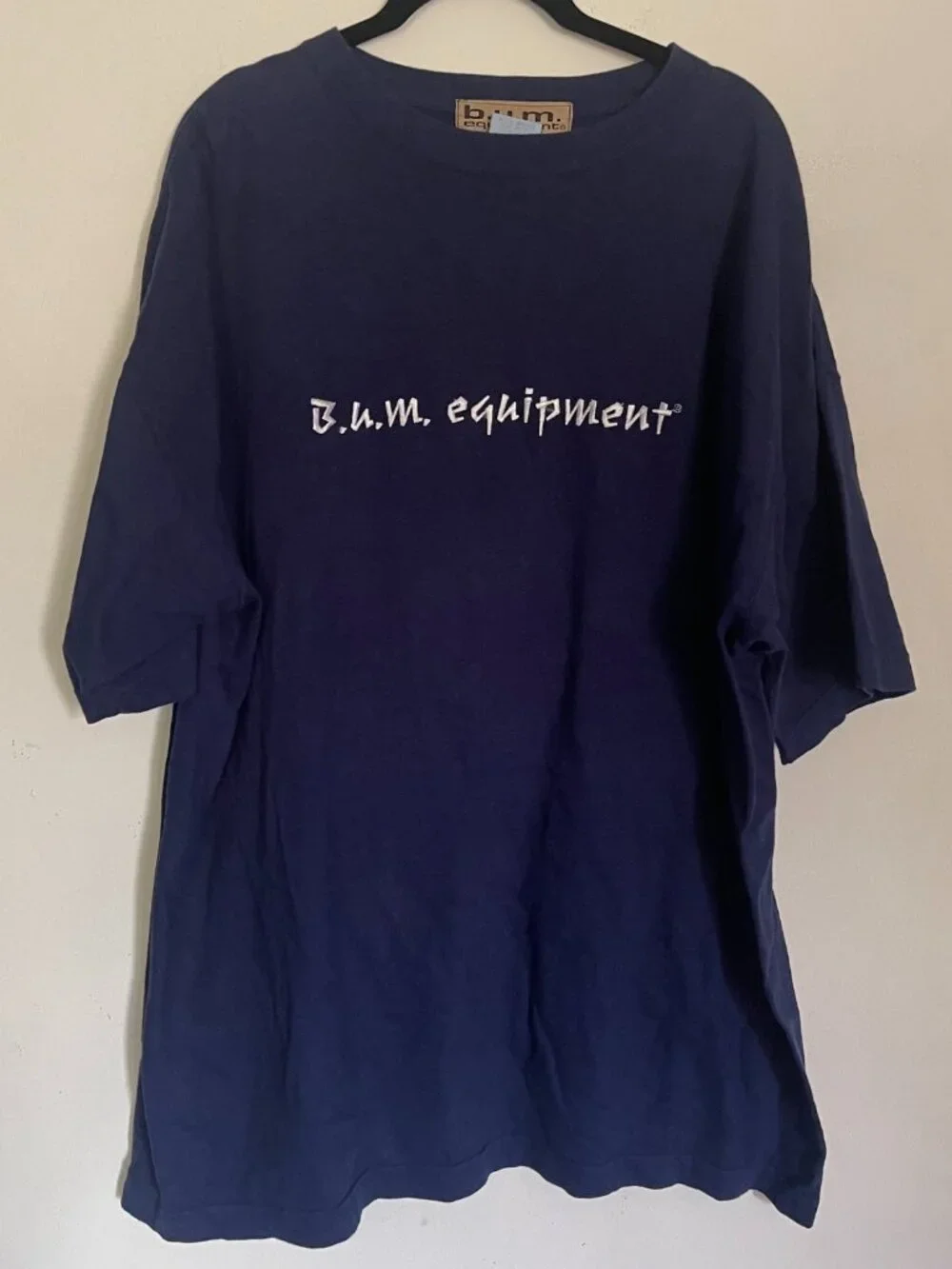 Vintage BUM Equipment Men's XL T-Shirt Navy 90s A2